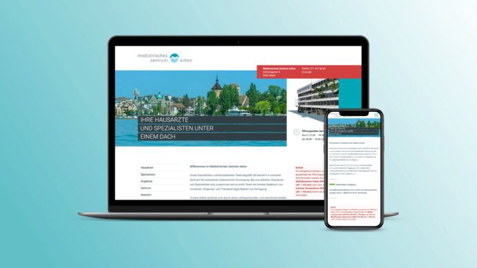 Mockup Medizinisches Zentrum Arbon